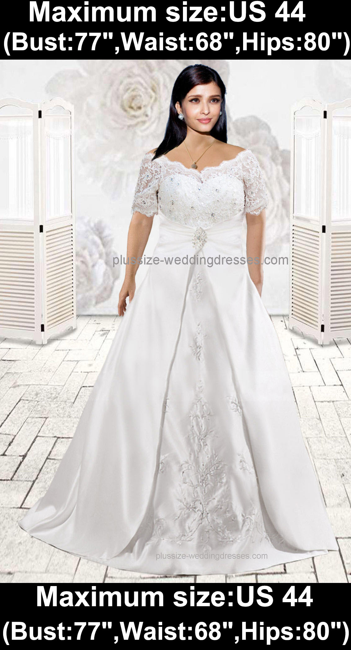 ivory plus size wedding dresses